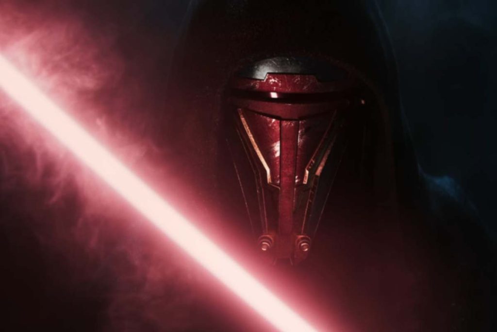 Sith con spada laser in mano